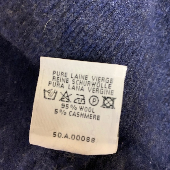 Fisherman Out of Ireland women sweater SZ M navy wool & cashmere warm outdoors - Picture 6 of 10